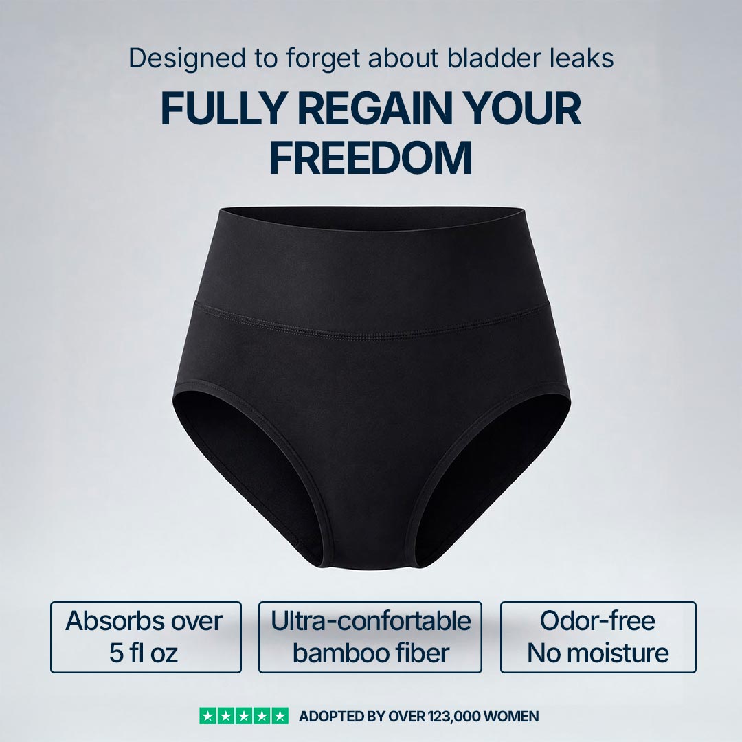 Pack of 3 Black High-Waisted Absorbent Briefs