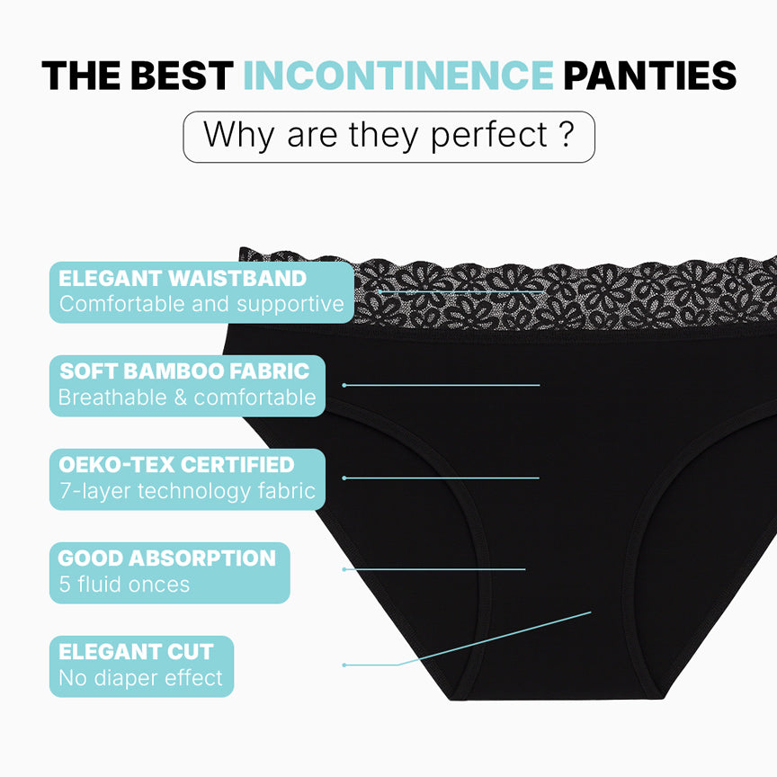 Absorbent incontinence Lace panties