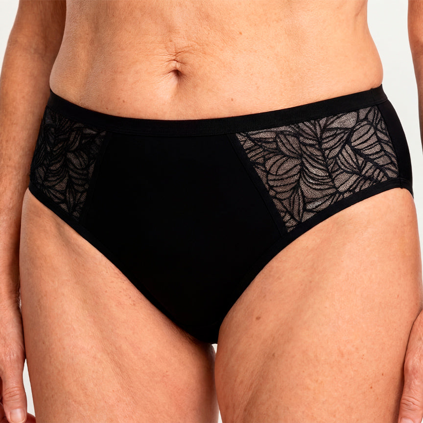 Absorbent Incontinence Panties with Side Lace