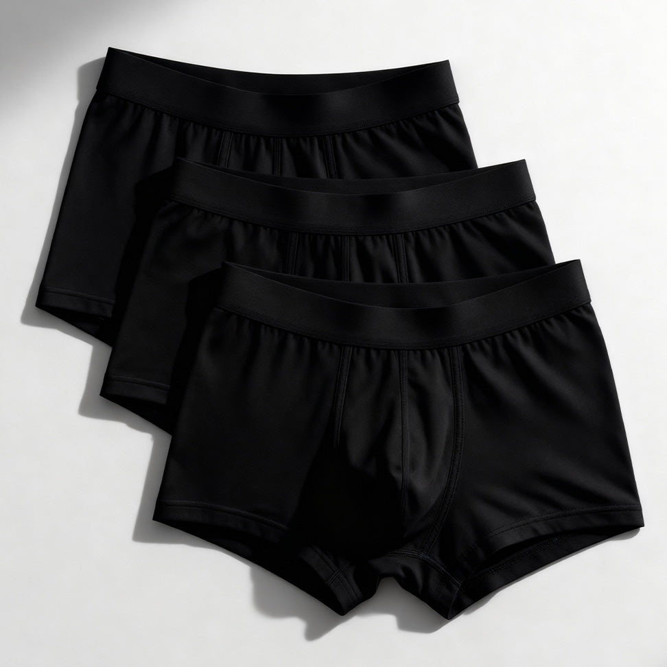 3-Pack of Ultra-Absorbent Black Boxers