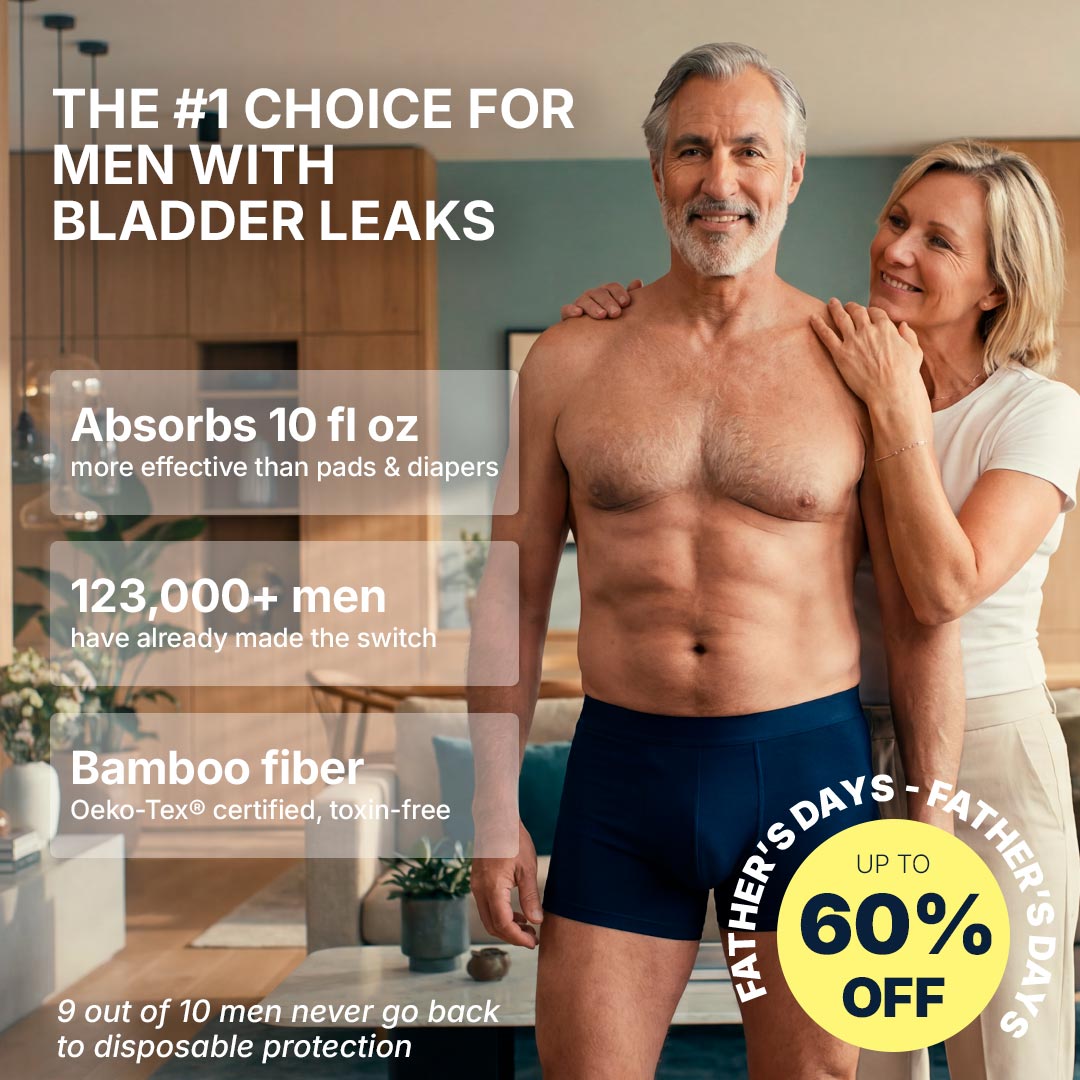 Men’s Ultra Absorbent Washable Incontinence Boxer