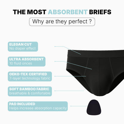 Absorbent incontinence briefs