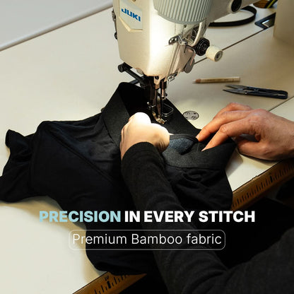 Orykas manufacturing workshop featuring precise stitching of premium bamboo fiber underwear, quality control inspection, and refined finishing details for high-performance men’s and women’s incontinence protection.