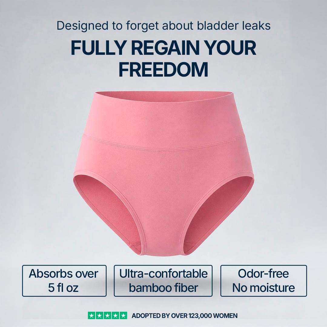 Pink High-Waisted Absorbent Briefs