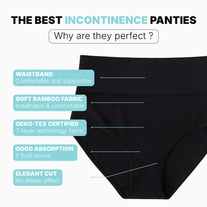 Absorbent incontinence panties