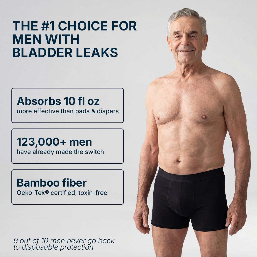 Men’s Ultra Absorbent Washable Incontinence Boxer