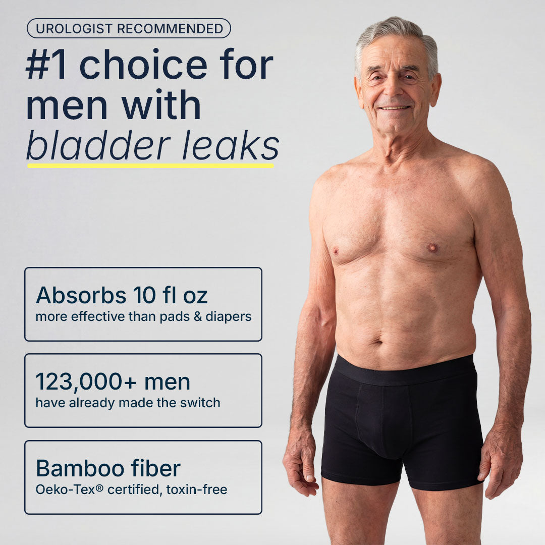 Men’s Ultra Absorbent Washable Incontinence Boxer