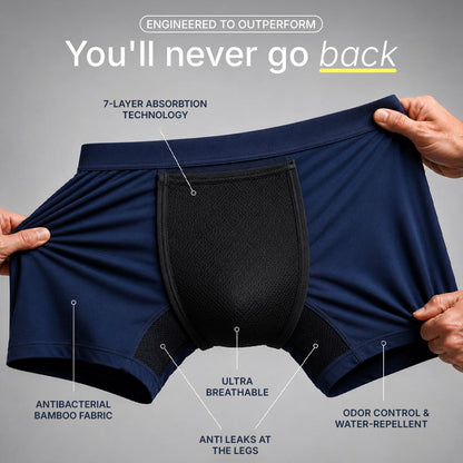 Men’s Ultra Absorbent Washable Incontinence Boxer