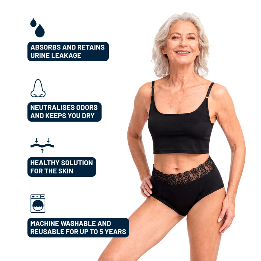 Absorbent incontinence Lace panties