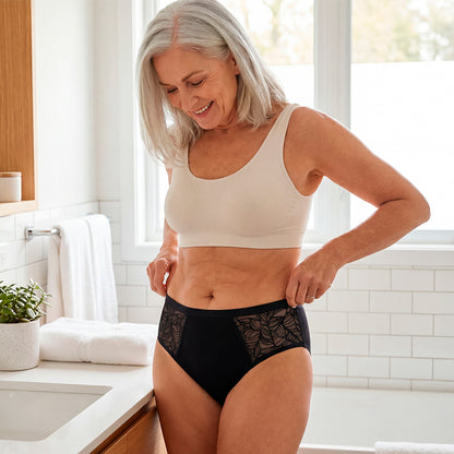 Absorbent Incontinence Panties with Side Lace