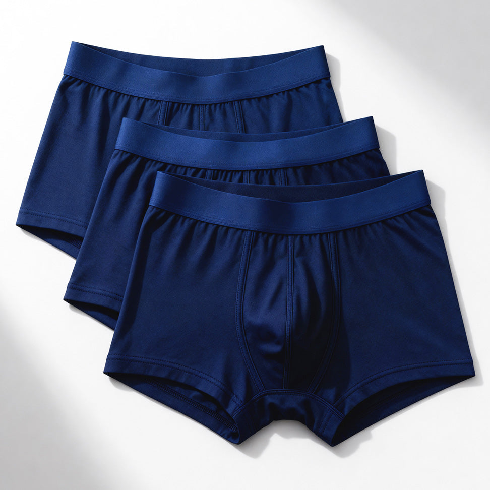 3-Pack of Ultra-Absorbent Navy Blue Boxers
