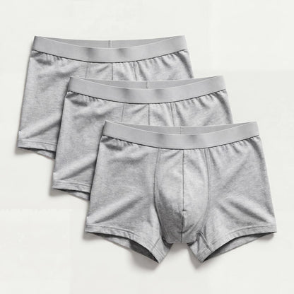3-pack of Orykas men's light gray washable incontinence boxer briefs – bamboo fiber underwear set with superior absorbency and discreet bladder leak protection